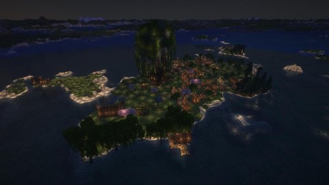 Une île dans Minecraft